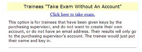 Take Exam Without An Account
